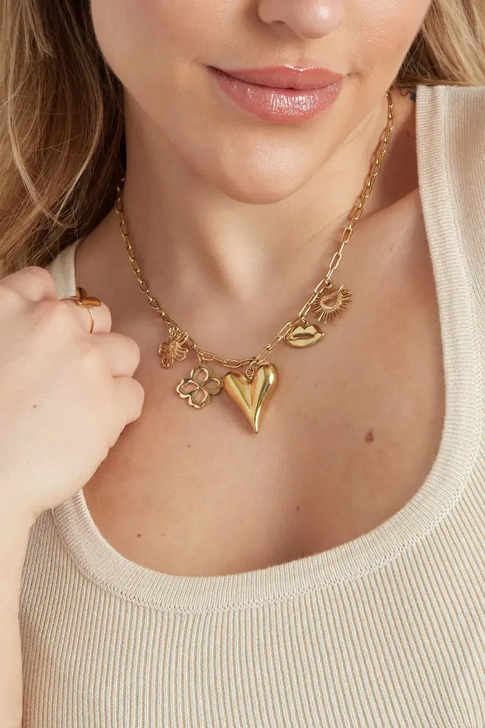 Bedelketting love language - goud